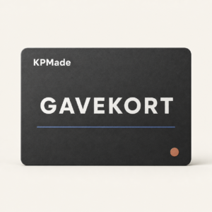 Digitalt gavekort til KPMade med teksten KPMade GAVEKORT