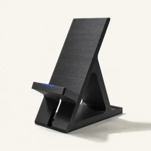 Vinklet grafitfarvet 3D-printet Dock mobilholder